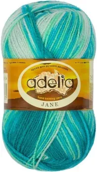 Adelia Jane 50 г 227 м (изумрудный/голубой/зеленый/светло-зеленый, 3 мотка)