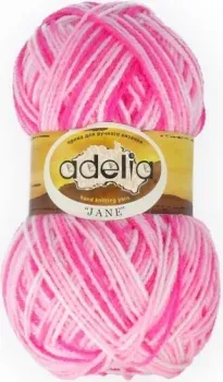 Adelia Jane 50 г 227 м (белый/розовый/ярко-розовый, 3 мотка)