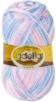Adelia Jane 50 г 227 м (белый/голубой/бледно-розовый, 3 мотка)