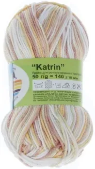Alpina Yarn Katrin №022 (2x140 м, белый/желтый/грязно-розовый)