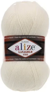 Alize Lanagold Fine 62 (390 м, молочный)