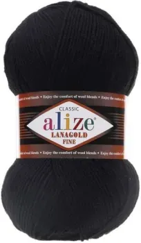 Alize Lanagold Fine 60 (390 м, черный)