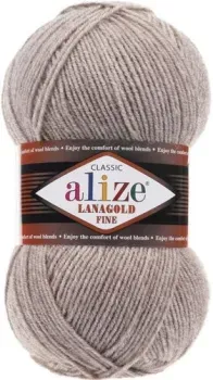 Alize Lanagold Fine 207 (390 м, светло-коричневый)