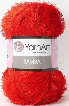 Yarnart Samba 100% полиэстер 156 100 г (150 м, красный)