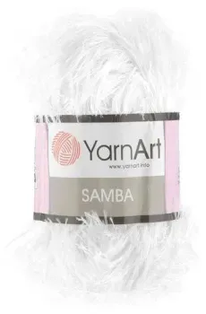 Yarnart Samba 100% полиэстер 501 100 г (150 м, белый)
