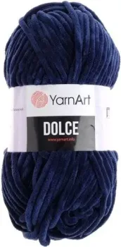 Yarnart Dolce 100% микрополиэстер 100 г (120 м, темно-синий)