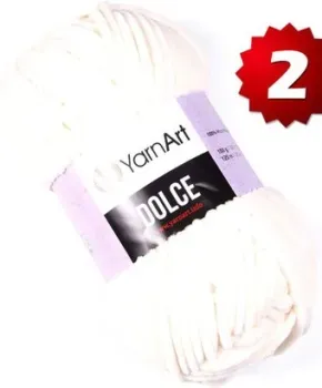 Yarnart Dolce 100% микрополиэстер 100 г (120 м, молочный)