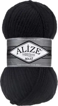 Alize Superlana Maxi 60 (100 м, черный)