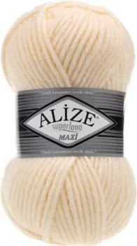 Alize Superlana Maxi 01 (100 м, кремовый)