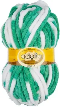 Adelia Dolly 100 г 40 м (белый/зеленый, 2 мотка)