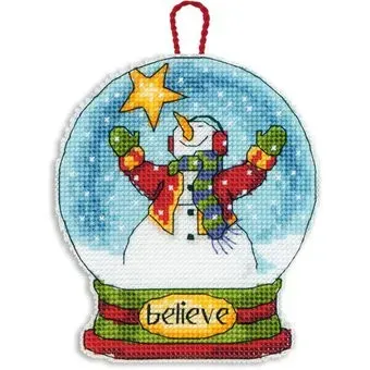 Dimensions Believe Snow Globe Ornament 8904