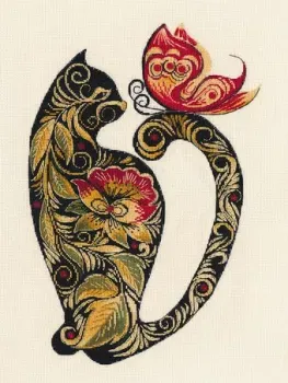 Овен Русские узоры. Кошка 1458