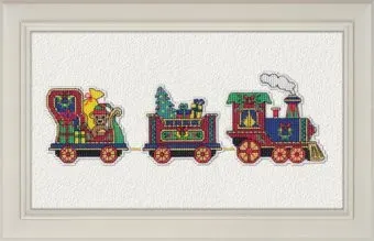 Овен Новогодний паровозик. Магнит 1131