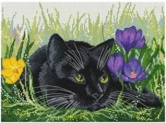 Белоснежка Кот и крокусы 183-14