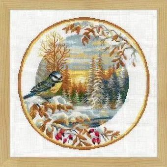 Риолис Тарелка с синицей № 1692