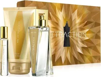 Avon Attraction Парфюмерная вода+Парфюмерная вода+Лосьон для тела (50 мл+10 мл+150 мл)