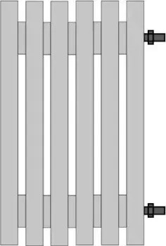 Steel hot Steel Line 1500x280 (боковое правое подключение)