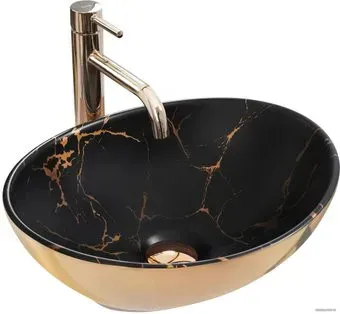 Rea Sofia in marble black gold U8012