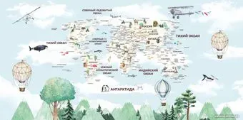 ФабрикаФресок Детская карта с лесом 314200 (400x200)