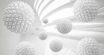 ФабрикаФресок 3D Шары светлые 084265 (400x265)