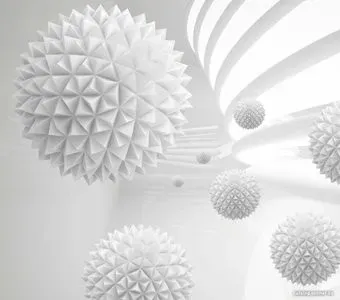 ФабрикаФресок 3D Шары светлые 083265 (300x265)