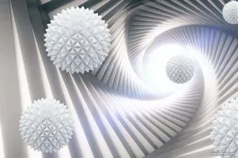 ФабрикаФресок 3D Шары в туннеле 074265 (400x265)