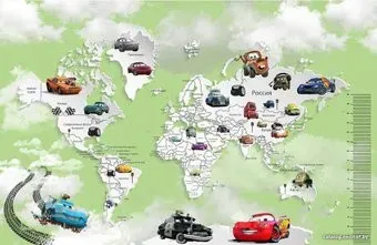 Citydecor Молния МакКвин 7 карта и ростомер с защитным покрытием 400x260