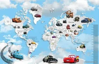 Citydecor Молния МакКвин 6 карта и ростомер с защитным покрытием 400x260