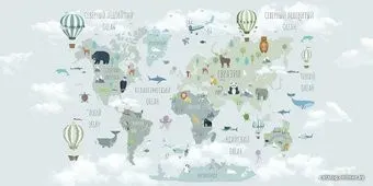 Citydecor Карта мира на русском 10 с защитным покрытием 300x150