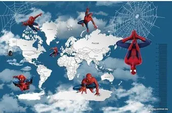 Citydecor Superhero Spiderman 8 с защитным покрытием карта и ростомер, 400x260