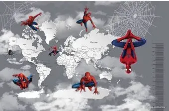 Citydecor Superhero Spiderman 5 с защитным покрытием карта и ростомер, 400x260