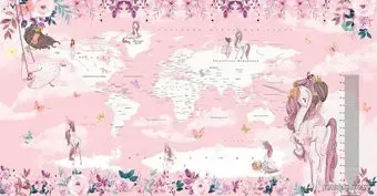 Citydecor Princess Карта мира с ростомером 20 с защитным покрытием 500x260