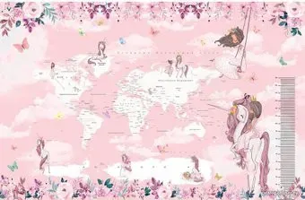 Citydecor Princess Карта мира с ростомером 20 с защитным покрытием 400x260