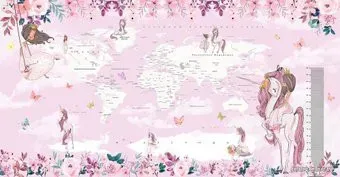 Citydecor Princess Карта мира с ростомером 18 с защитным покрытием 500x260