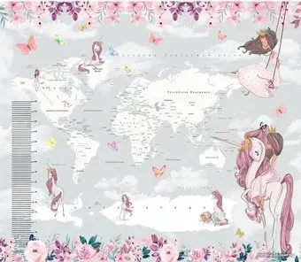 Citydecor Princess Карта мира с ростомером 16 с защитным покрытием 300x260