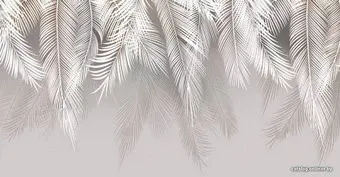 Citydecor Magic Пальмовые листья с защитным покрытием светло-серый, 500x260