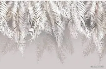 Citydecor Magic Пальмовые листья с защитным покрытием светло-серый, 400x260