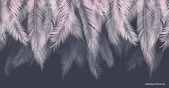 Citydecor Magic Пальмовые листья с защитным покрытием пудровый-синий, 500x260