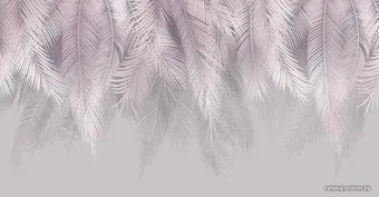 Citydecor Magic Пальмовые листья с защитным покрытием пудровый-серый, 500x260