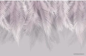 Citydecor Magic Пальмовые листья с защитным покрытием пудровый-серый, 400x260