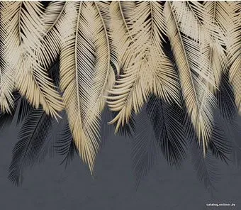 Citydecor Magic Пальмовые листья с защитным покрытием золотой-синий, 300x260