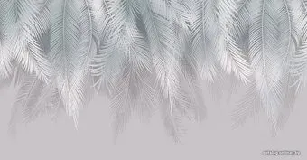 Citydecor Magic Пальмовые листья с защитным покрытием бирюза-серый, 500x260