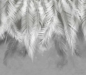 Citydecor Пальмовые листья серые гранж с оттенком 300x270