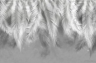 Citydecor Пальмовые листья серые гранж 400x270