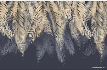 Citydecor Пальмовые листья с оттенком (бежевый-синий) 400x270