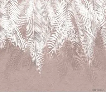 Citydecor Пальмовые листья пудровые гранж с оттенком 300x270