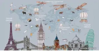 Citydecor Карта мира на русском 6 500x270