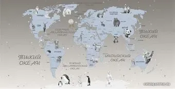 Citydecor Карта мира на русском 5 500x270