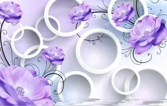 Citydecor Цветочная абстракция 6 3D с защитным покрытием 400x254