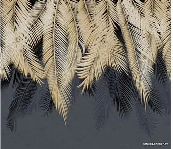 Citydecor Пальмовые листья с оттенком с защ. покр. (золотой-синий) 300x260